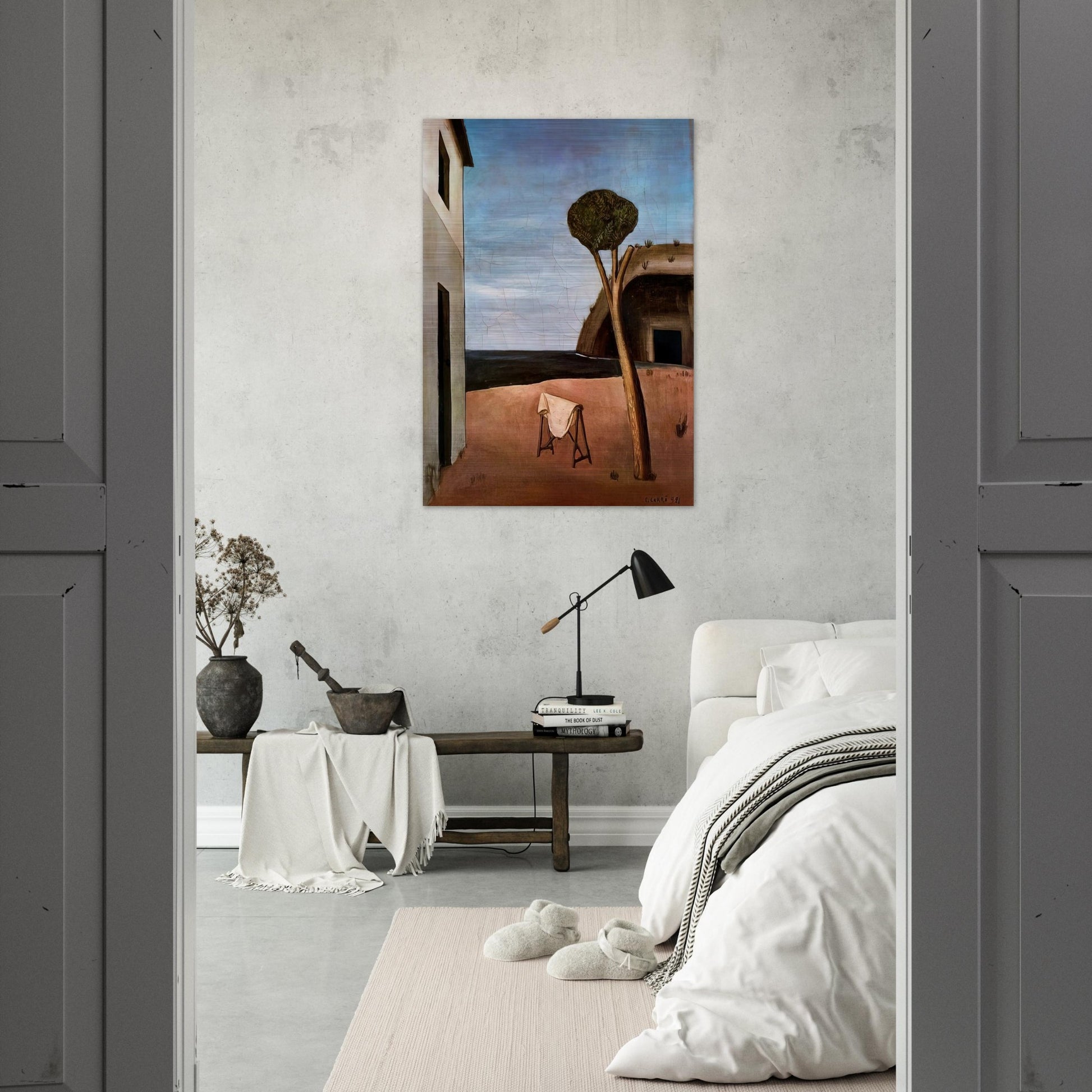 A PINE BY THE SEA 1921 - Carlo Carra Brushed Aluminum Print - 70x100 cm / 28x40 inches | Carlo Carra Aluminum Print | Carlo Carra Prints
