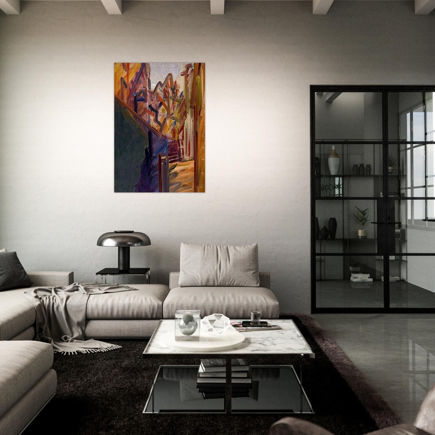 ALBERO DI FRONTE 1 - Frank Auerbach Brushed Aluminum Print - 70x100 cm / 28x40 inches | Frank Auerbach Aluminum Print | Frank Auerbach Prints