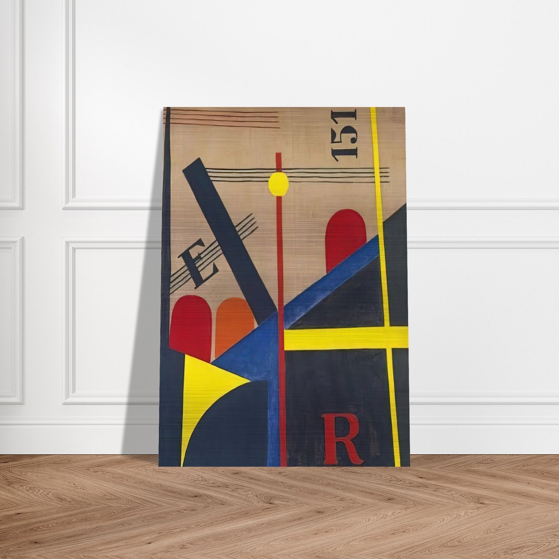 Large painting of the railroad - Laszlo Moholy-Nagy Brushed Aluminum Print - 70x100 cm / 28x40 inches | Laszlo Moholy-Nagy Aluminum Print | Laszlo Moholy-Nagy Prints