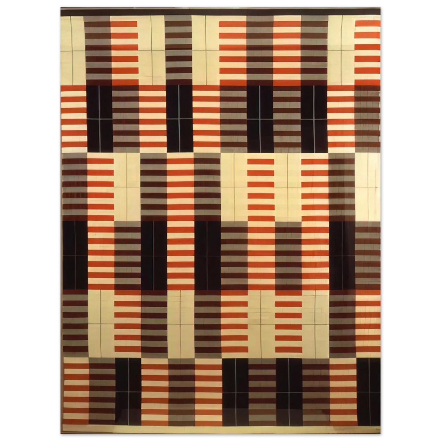 Anni Albers - BLACK WHITE RED 1964  75x100 cm / 30x40inches Fine Art Poster