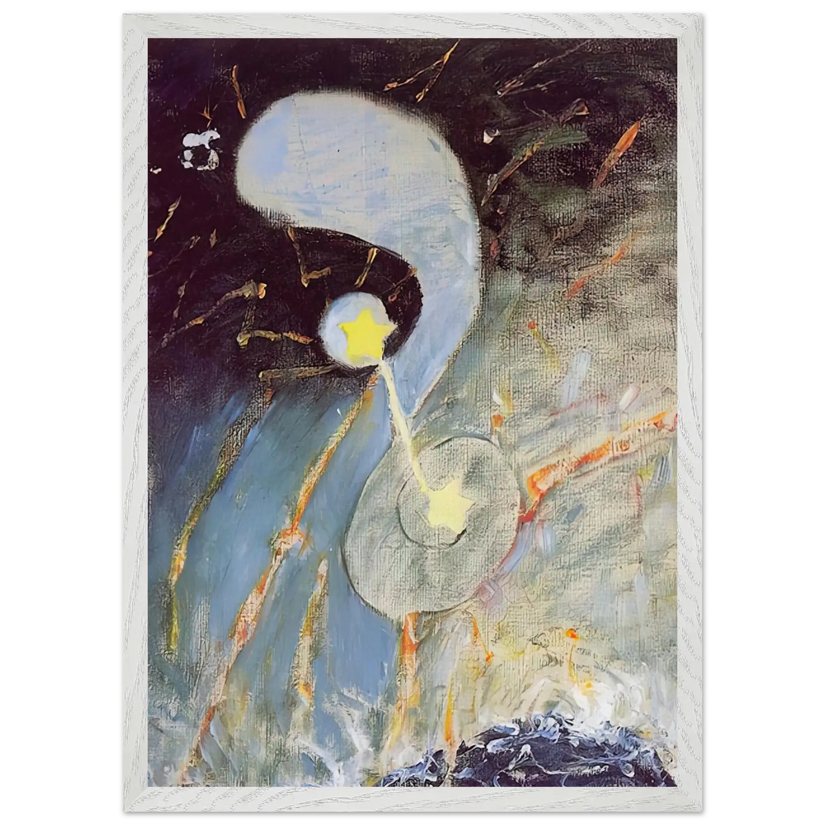 Hilma af Klint - CHAOS NR 2 1906 Wall art - A1 (59.4 x 84.1  cm) - Premium Wooden Framed Poster With Fine Art Paper - Wood frame
