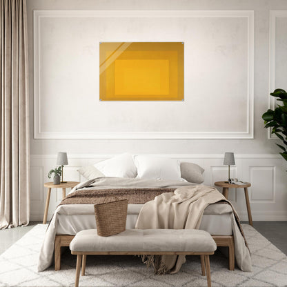 STUDY FOR HOMAGE TO THE SQUARE DEPARTING IN YELLOW 1964 - Josef Albers Acrylic Print - 70x100 cm / 28x40″ inches