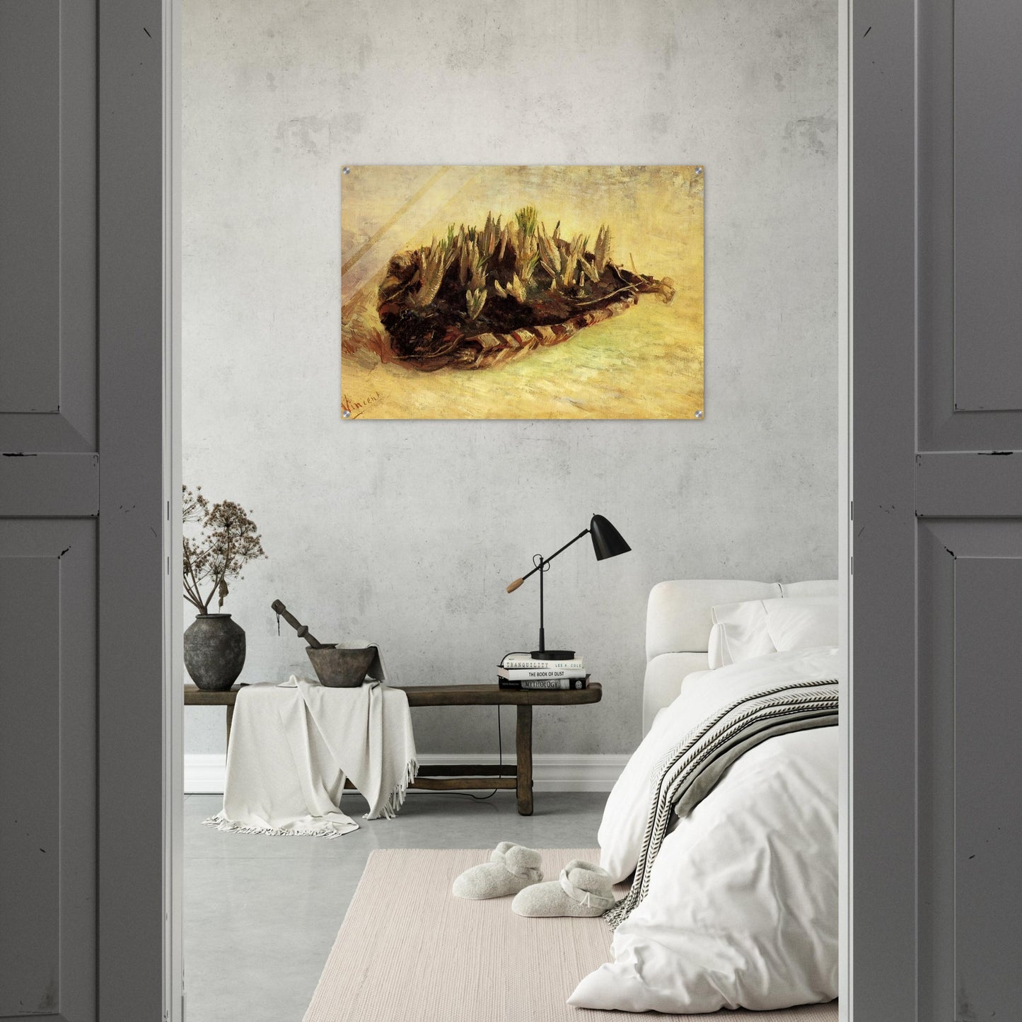 Still Life with a Basket of Crocuses - Vincent van Gogh Acrylic Print - 70x100 cm / 28x40″ inches