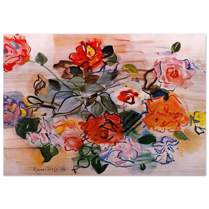 PINK BUNCH 1940 - Raoul Dufy Brushed Aluminum Print - 70x100 cm / 28x40 inches | Raoul Dufy Aluminum Print | Raoul Dufy Prints