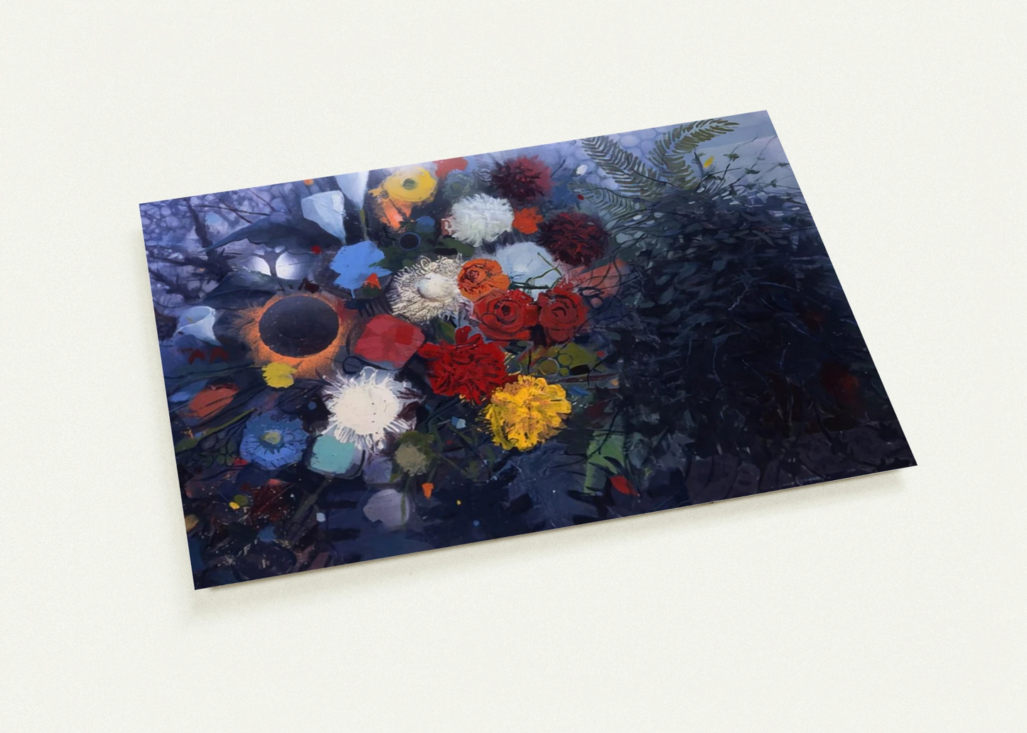 Flowers No. 1 - 1975 By Gebre Kristos Desta Pack of 10 Post Cards | Gebre Kristos Desta Post Cards | A6 (10.5 x 14.8 cm) - 4.1 x 5.8 inches