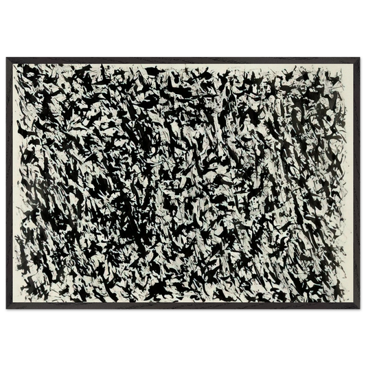 Composition N5 - Henri Michaux 70x100 cm / 28x40 inches Framed Art Print – Black Wooden Frame