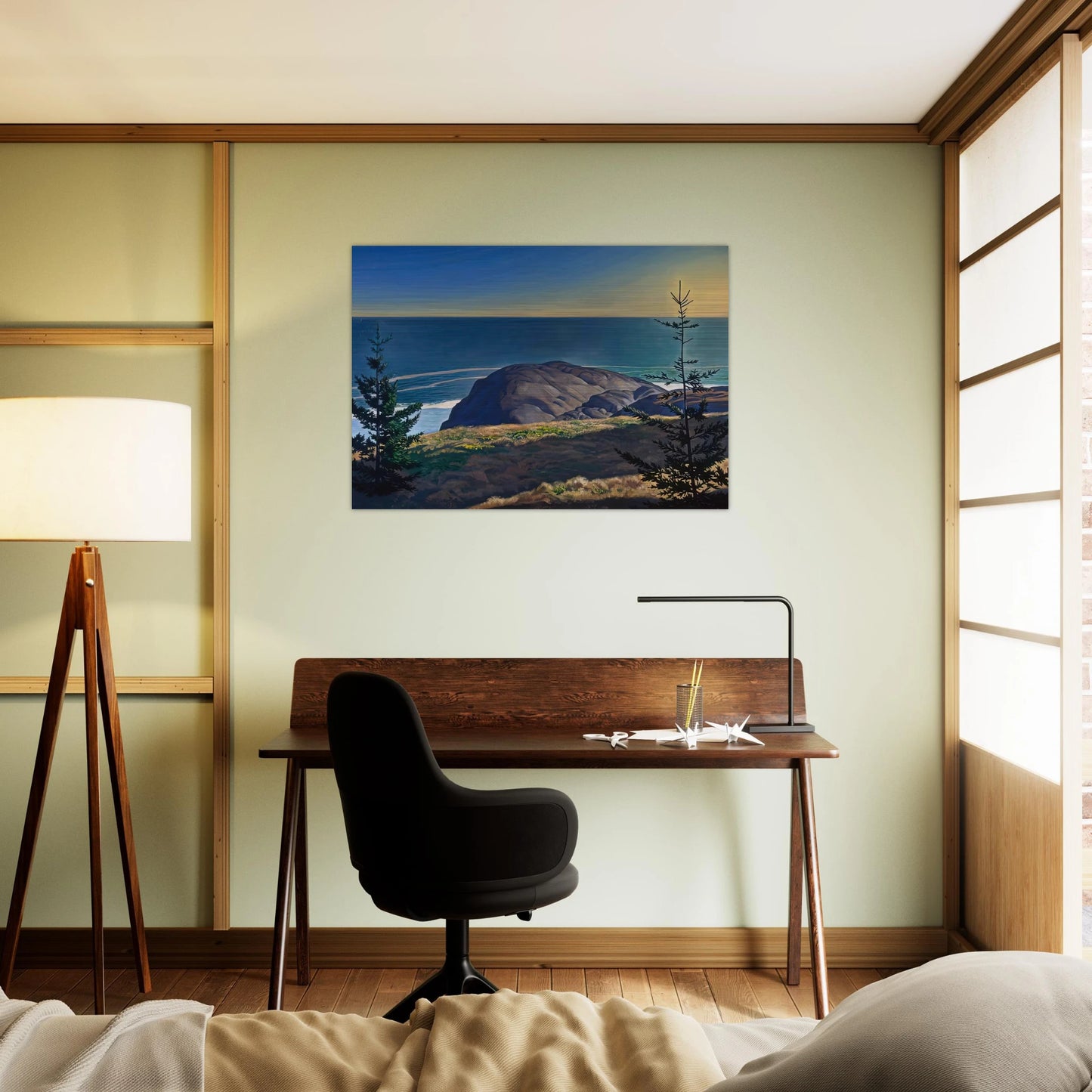Young Spruces, Maine Coast - Rockwell Kent Brushed Aluminum Print - 70x100 cm / 28x40 inches | Rockwell Kent Aluminum Print | Rockwell Kent Prints