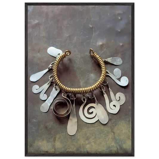 BRACELET 1930 - Alexander Calder 70x100 cm / 28x40 inches Framed Art Print – Black Wooden Frame