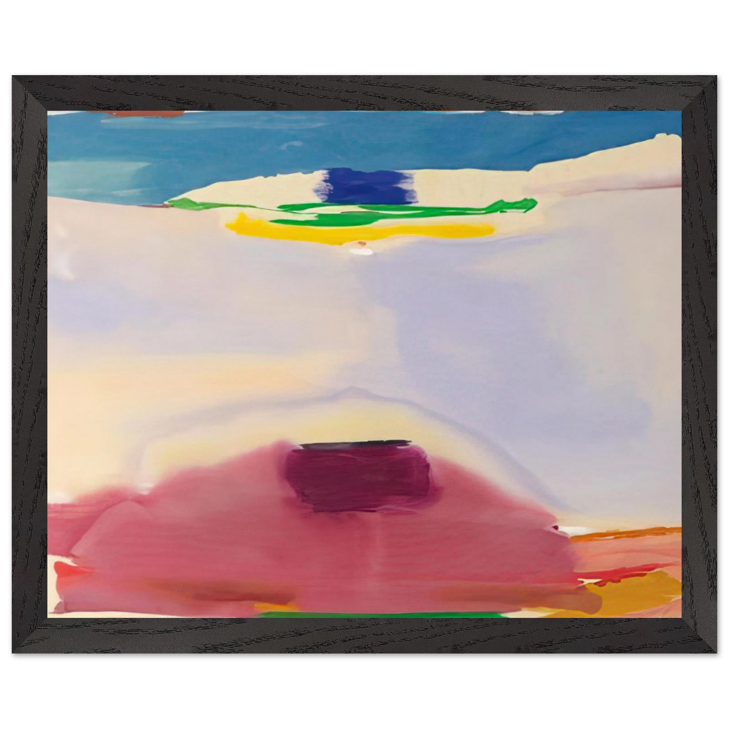 Helen Frankenthaler - Leveling - 1973 Wall art - 60x80 cm / 24x32 inches - Premium Wooden Framed Poster With Fine Art Paper-canvas - Black frame