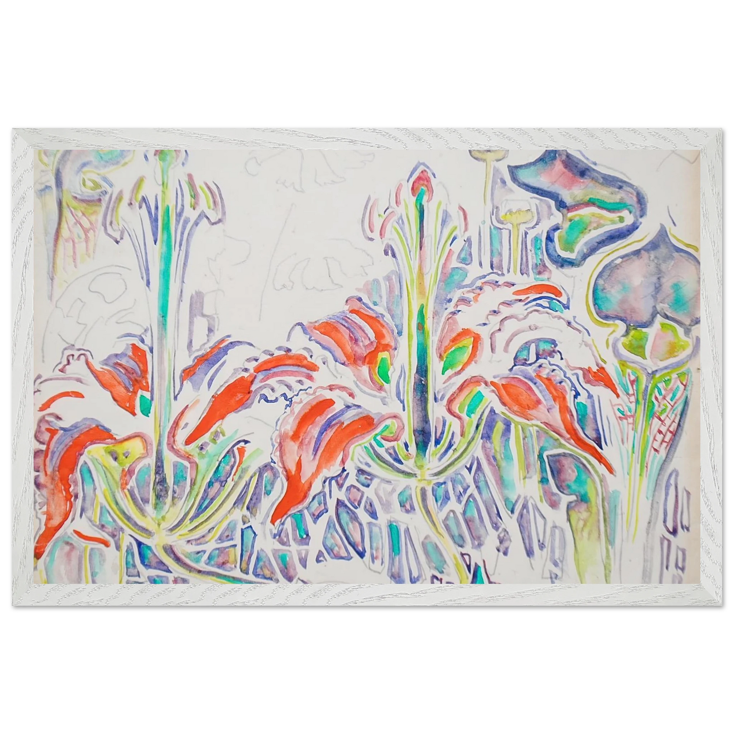 Walter Inglis Anderson - Walter Anderson Wall art - A1 (59.4 x 84.1  cm) - Premium Wooden Framed Poster With Fine Art Paper-canvas - White frame