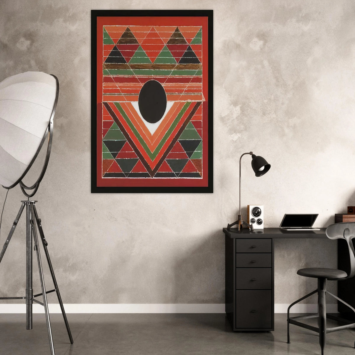 Bijh - Abstract Art - S. H. Raza Art Prints - 100x150 cm / 40x60″ inches | S. H. Raza Poster | S. H. Raza Prints