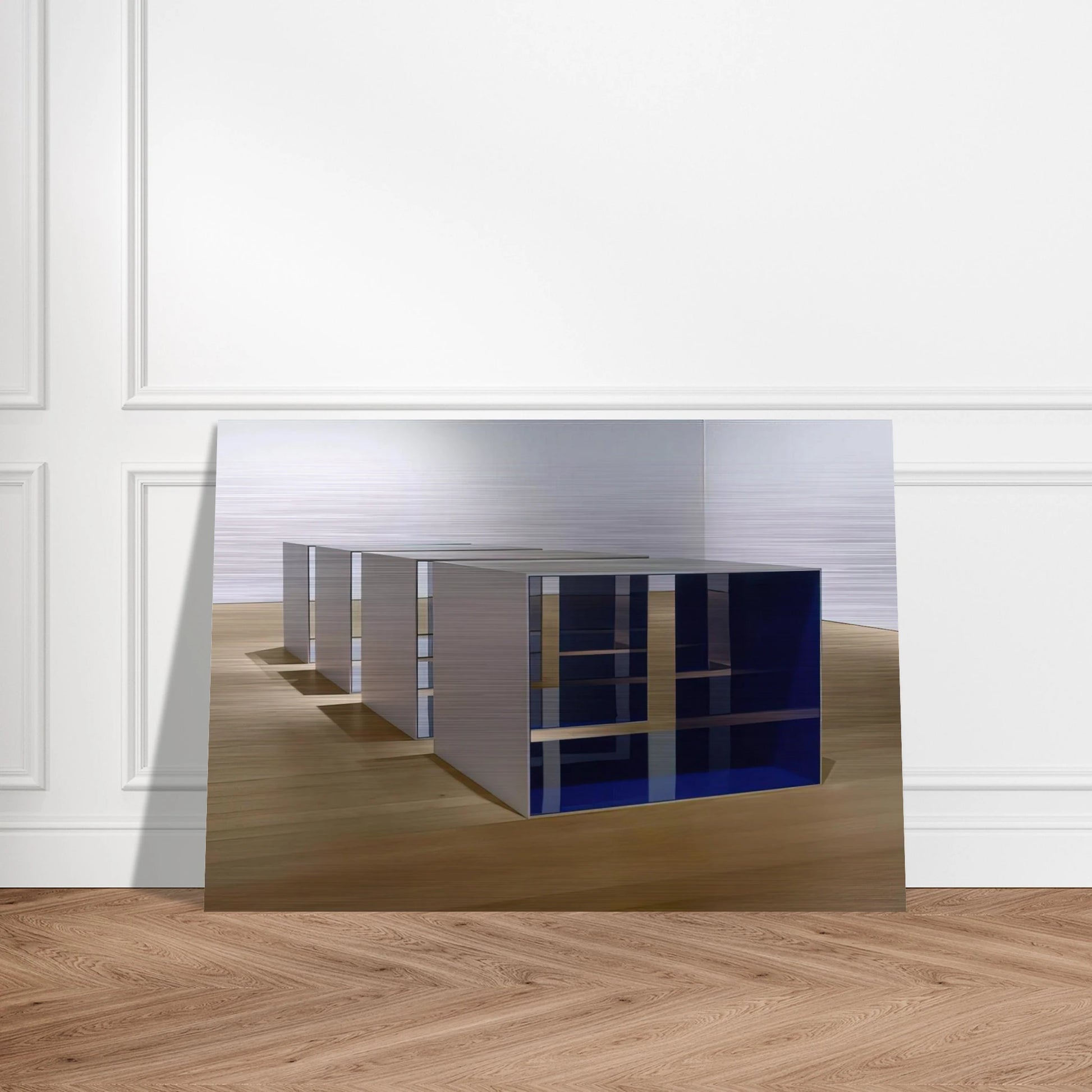 Untitled - 1969 - Donald Judd Brushed Aluminum Print - 70x100 cm / 28x40 inches | Donald Judd Aluminum Print | Donald Judd Prints