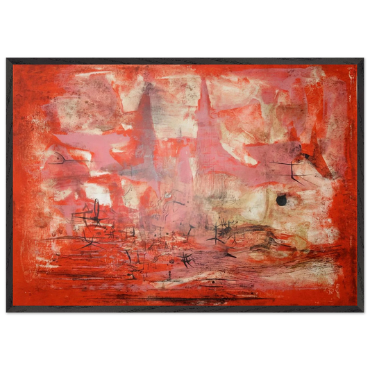 EMBRASEMENT 1954 - Zao Wou-Ki 70x100 cm / 28x40 inches Framed Art Print – Black Wooden Frame