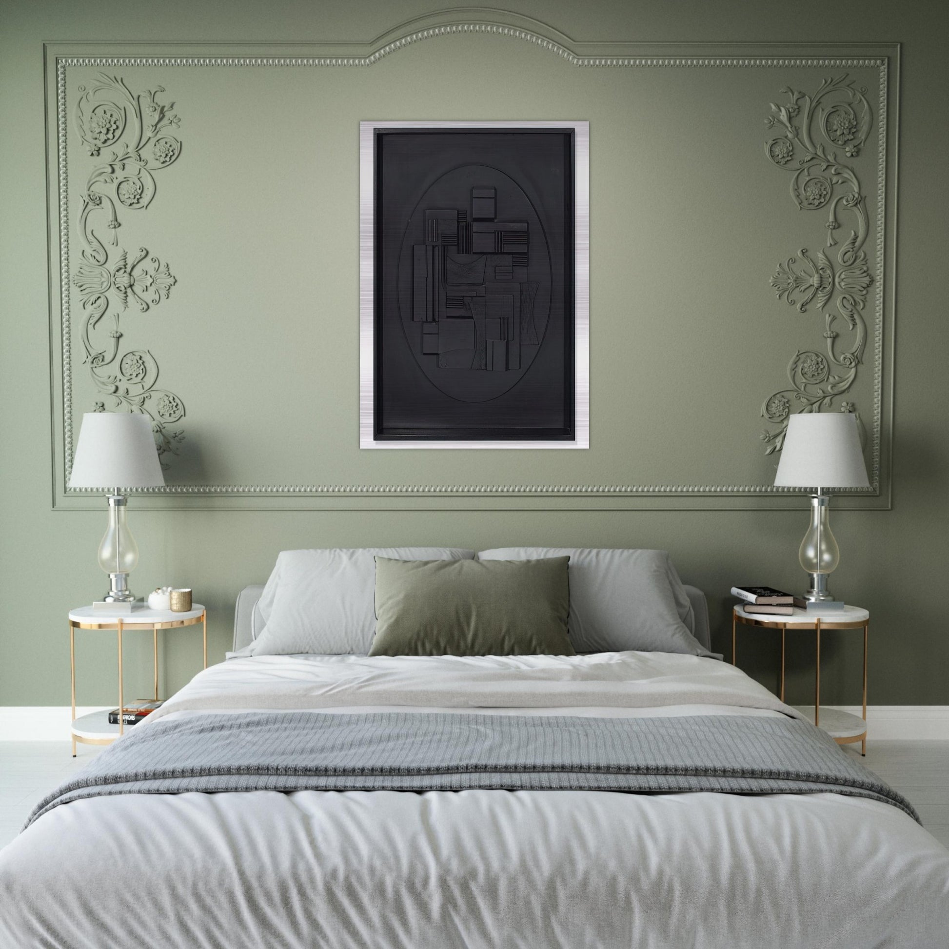 FULL MOON 1980 - Louise Nevelson Brushed Aluminum Print - 70x100 cm / 28x40 inches | Louise Nevelson Aluminum Print | Louise Nevelson Prints