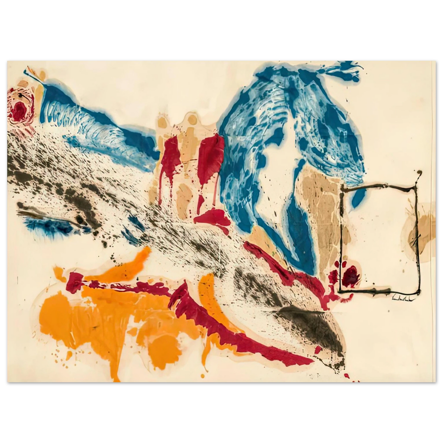 Helen Frankenthaler - Alassio, 1960- Wall Art - 21x29.7 cm / 8x12" - Fine Art Poster-canvas - -