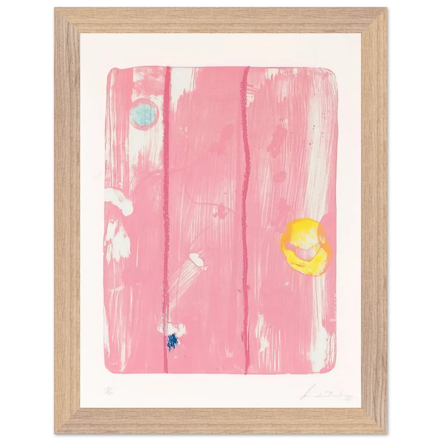 Helen Frankenthaler - Reflections VIII - 1995 Wall art - 70x100 cm / 28x40 Inches - Premium Wooden Framed Poster With Fine Art Paper - Wood frame