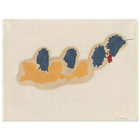 Helen Frankenthaler - April IV - 1960 Wall art - 13x18 cm / 5x7 inches - Fine Art Poster-canvas - -