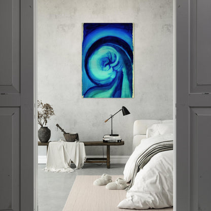 Blue I - Georgia O'Keeffe Brushed Aluminum Print - 70x100 cm / 28x40 inches | Georgia O'Keeffe Aluminum Print | Georgia O'Keeffe Prints