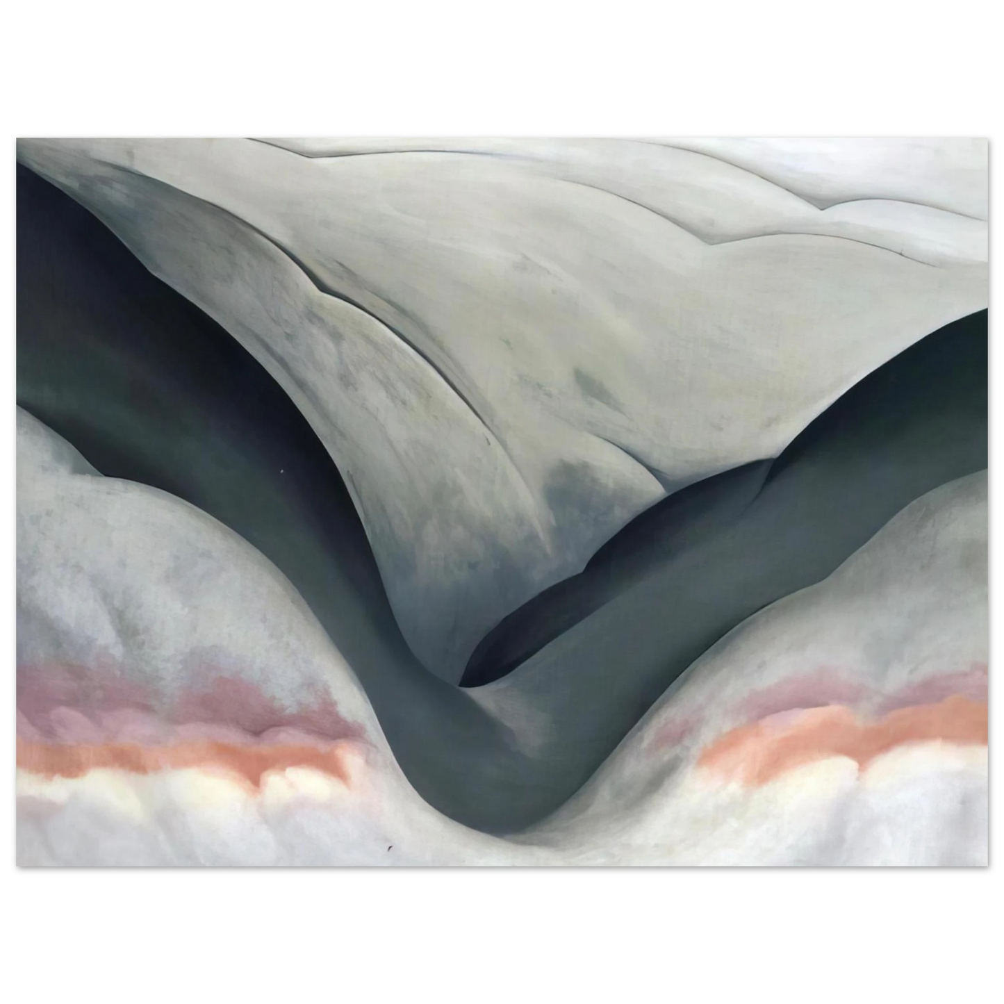 Georgia O'Keeffe - Black Place, Grey and Pink Fine Art Poster