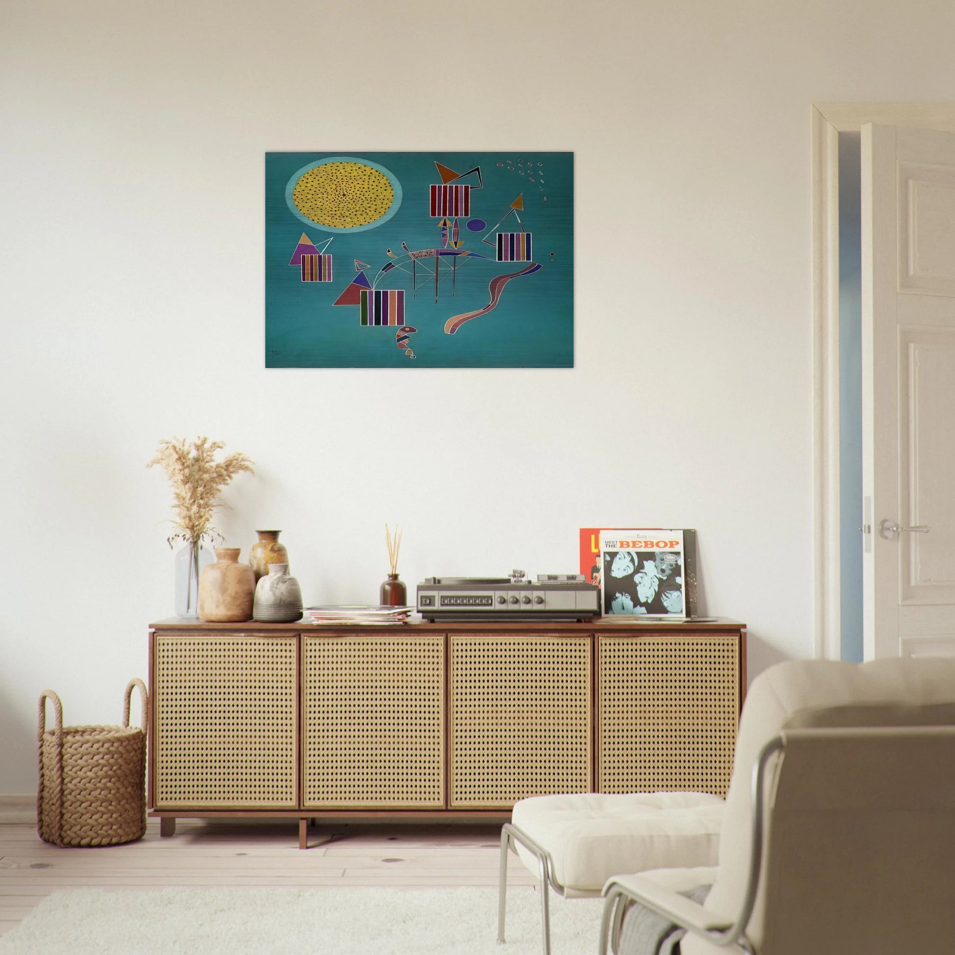 INTIME MESSAGE 1942 - Wassily Kandinsky Brushed Aluminum Print - 70x100 cm / 28x40 inches | Wassily Kandinsky Aluminum Print | Wassily Kandinsky Prints