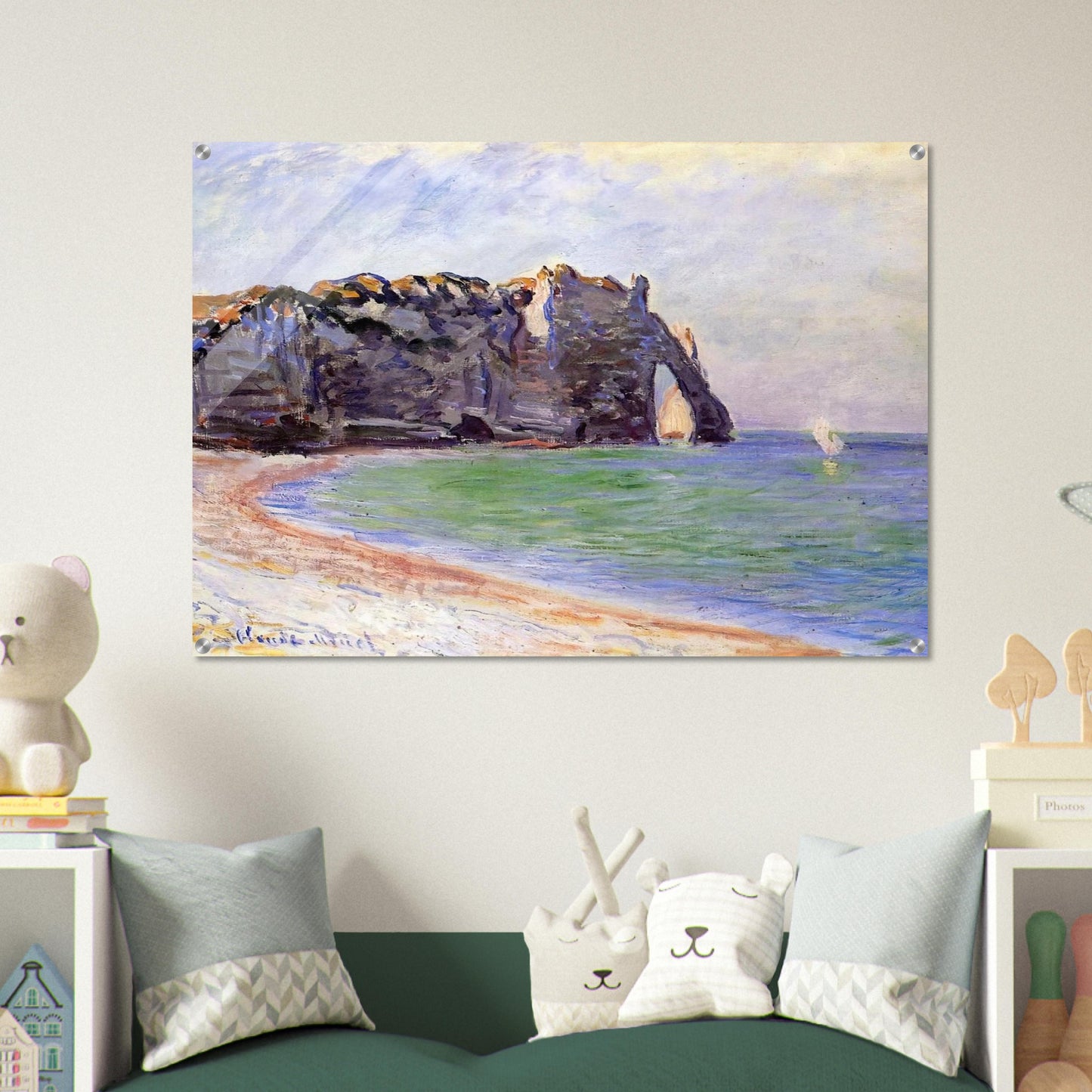 The Manneport, Etretat, the Porte d'Aval - claude monet Acrylic Print - 70x100 cm / 28x40″ inches