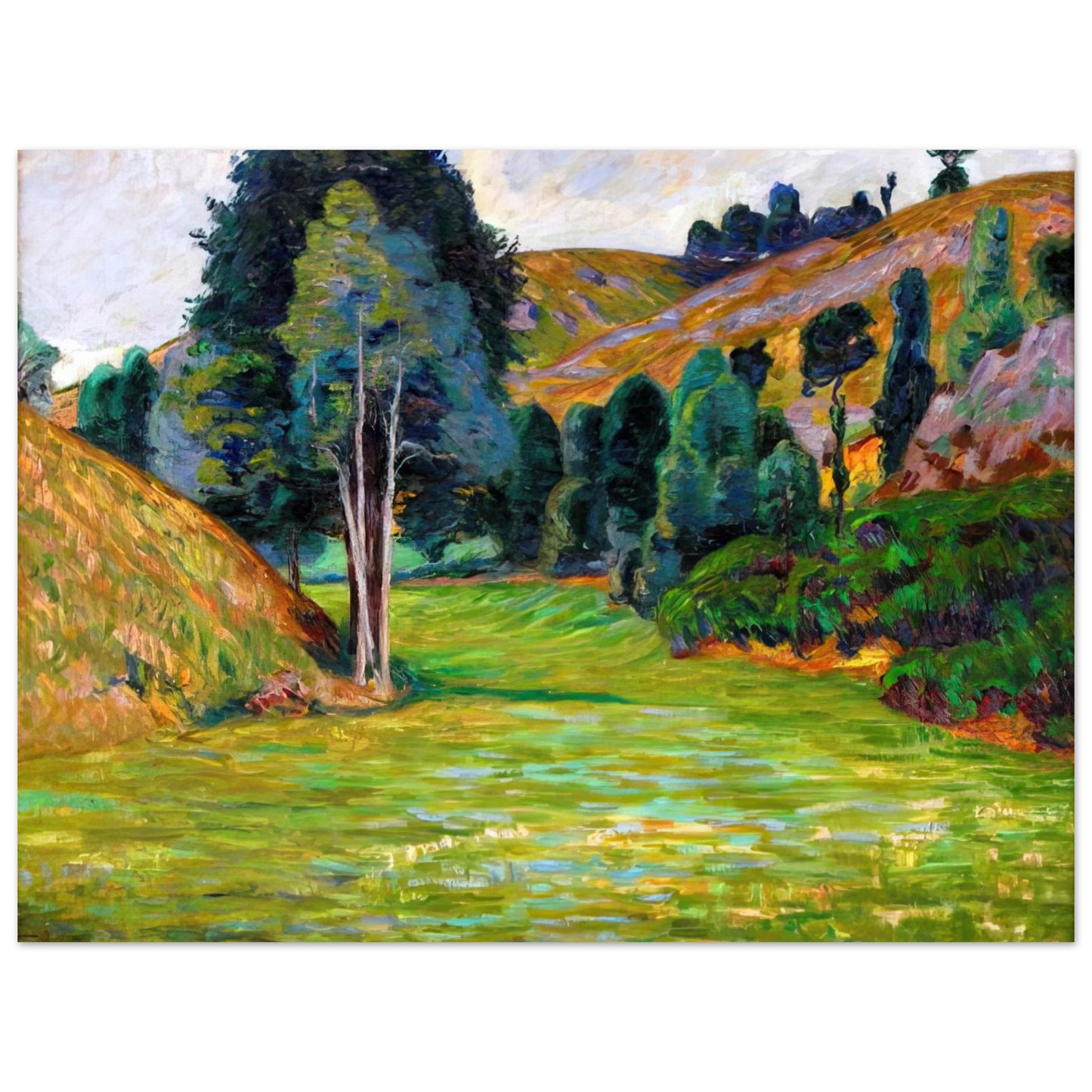 Armand Guillaumin - Valley in Pontgibaud  75x100 cm / 30x40inches Fine Art Poster