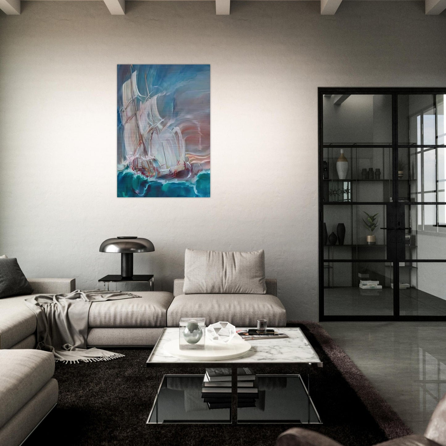 The Great Sail in the Storm - Konrad Zuse Brushed Aluminum Print - 70x100 cm / 28x40 inches | Konrad Zuse Aluminum Print | Konrad Zuse Prints