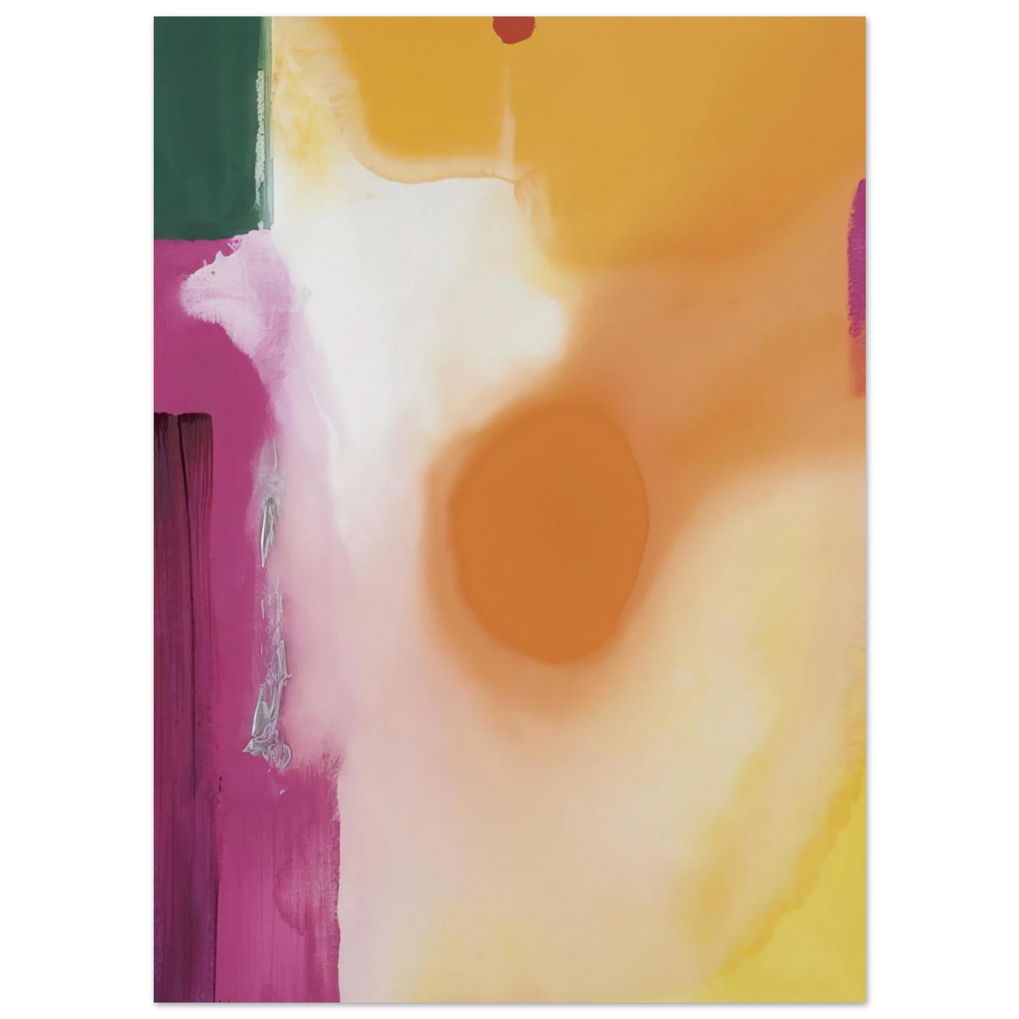 Helen Frankenthaler - Bullseye - 1989 Wall art - A2 (42 x 59.4  cm) - Premium Wooden Framed Poster With Fine Art Paper-canvas - Wood frame