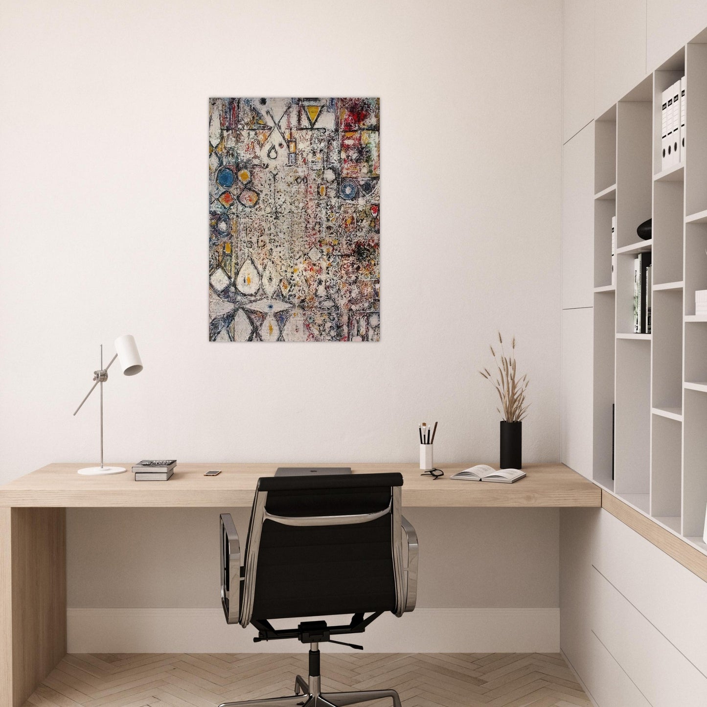 White Gothic #3 - 1957 - Richard Pousette-Dart Brushed Aluminum Print - 70x100 cm / 28x40 inches | Richard Pousette-Dart Aluminum Print | Richard Pousette-Dart Prints