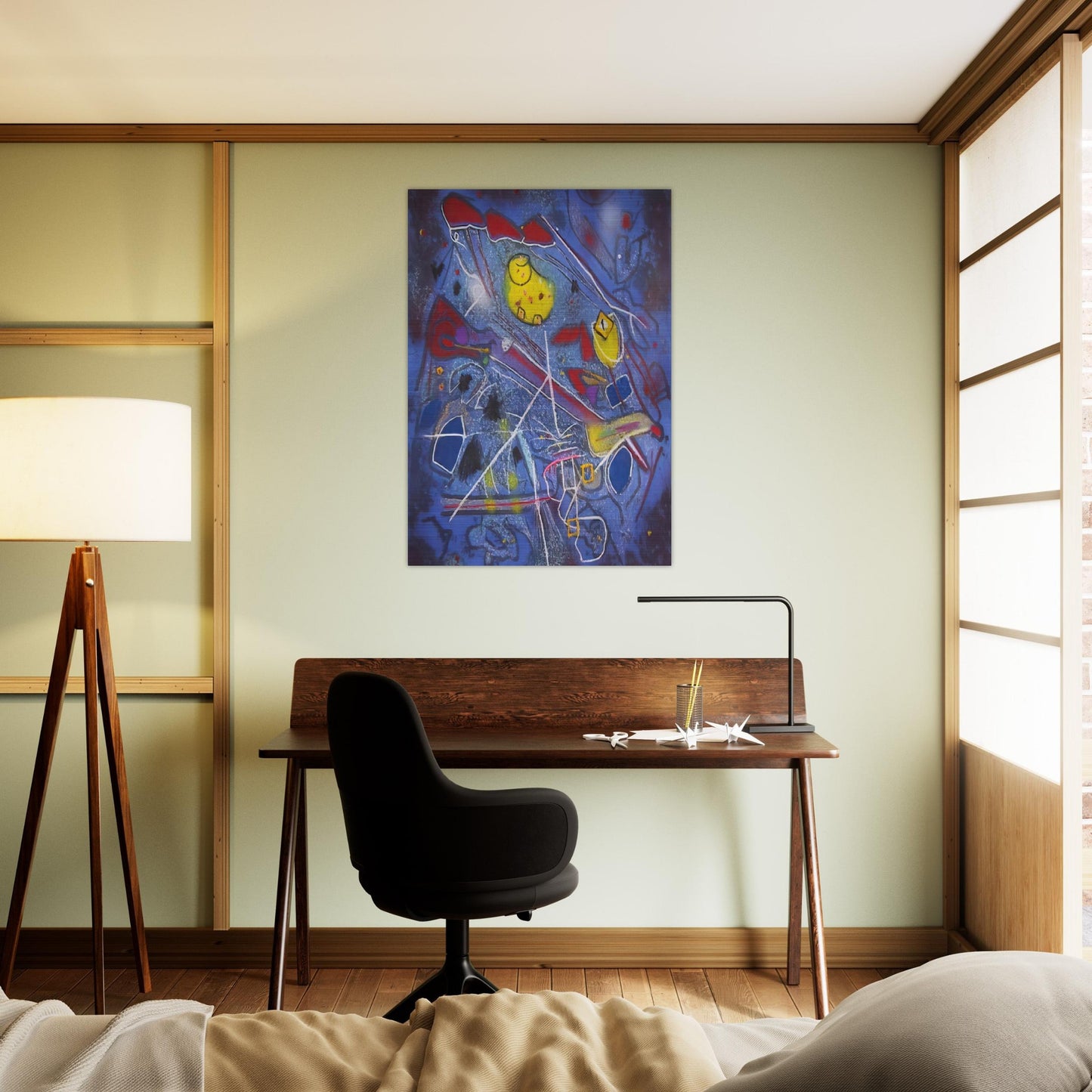 REDNESS OF BLUE 1996 - Roberto Matta Brushed Aluminum Print - 70x100 cm / 28x40 inches | Roberto Matta Aluminum Print | Roberto Matta Prints