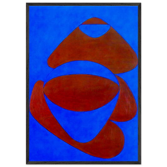 Mar Caribe - 1950 - Victor Vasarely 70x100 cm / 28x40 inches Framed Art Print – Black Wooden Frame