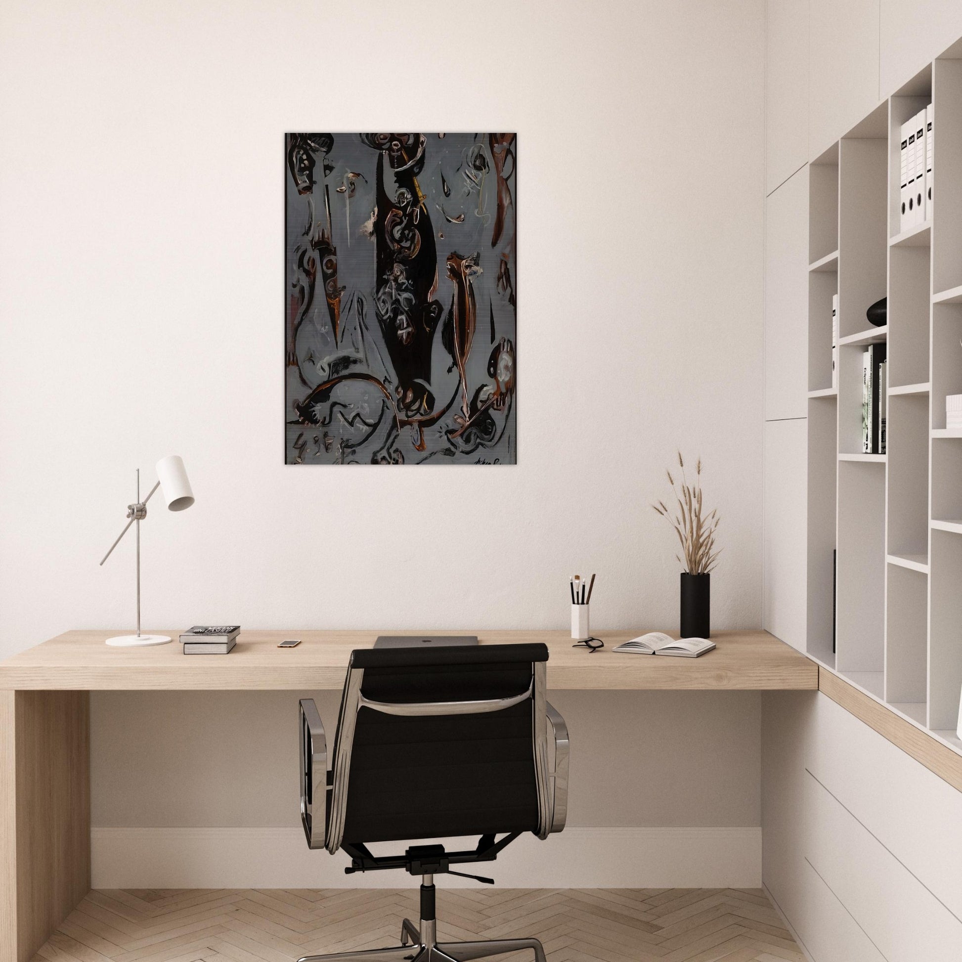 TOTEM LESSON 2 1945 - Jackson Pollock Brushed Aluminum Print - 70x100 cm / 28x40 inches | Jackson Pollock Aluminum Print | Jackson Pollock Prints