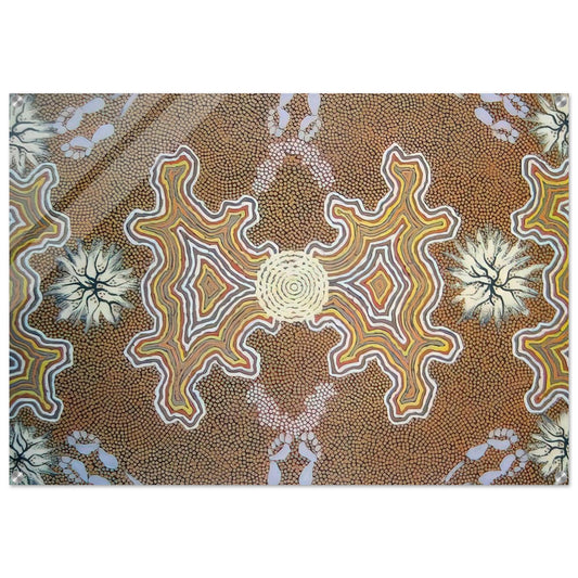 Men's Dreaming - 1994 - Clifford Possum Tjapaltjarri Acrylic Print - 70x100 cm / 28x40″ inches