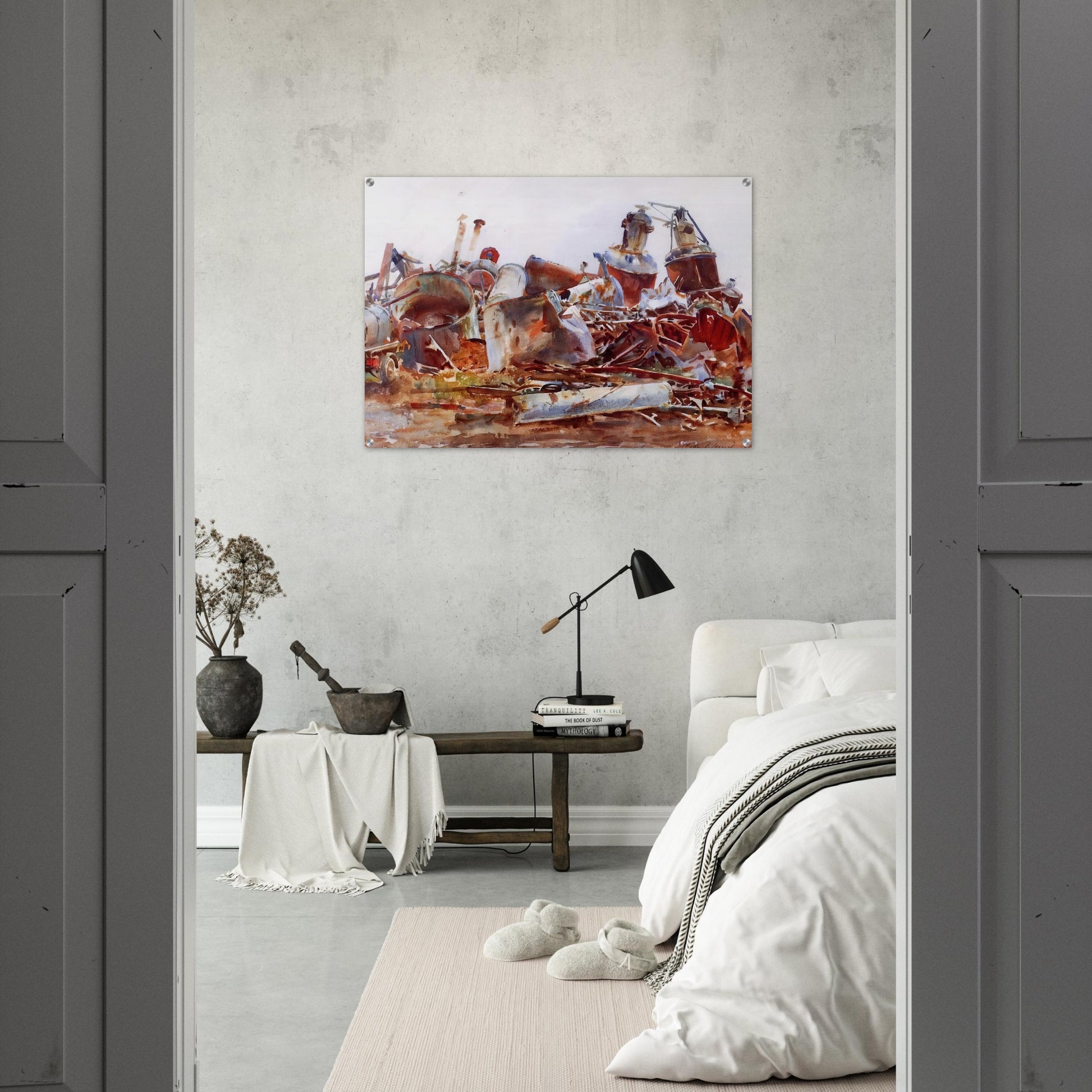 A Wrecked Sugar Refinery - John Singer Sargent Acrylic Print - 70x100 cm / 28x40″ inches | John Singer Sargent Wall Art | John Singer Sargent Prints