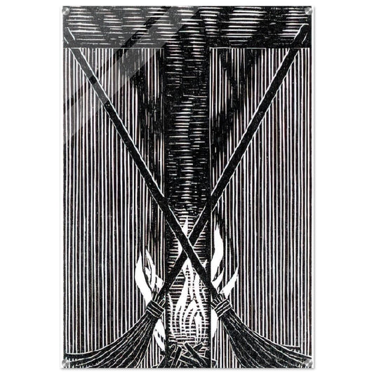 INITIAL T - MC Escher Acrylic Print - 70x100 cm / 28x40″ inches | MC Escher Wall Art | MC Escher Prints
