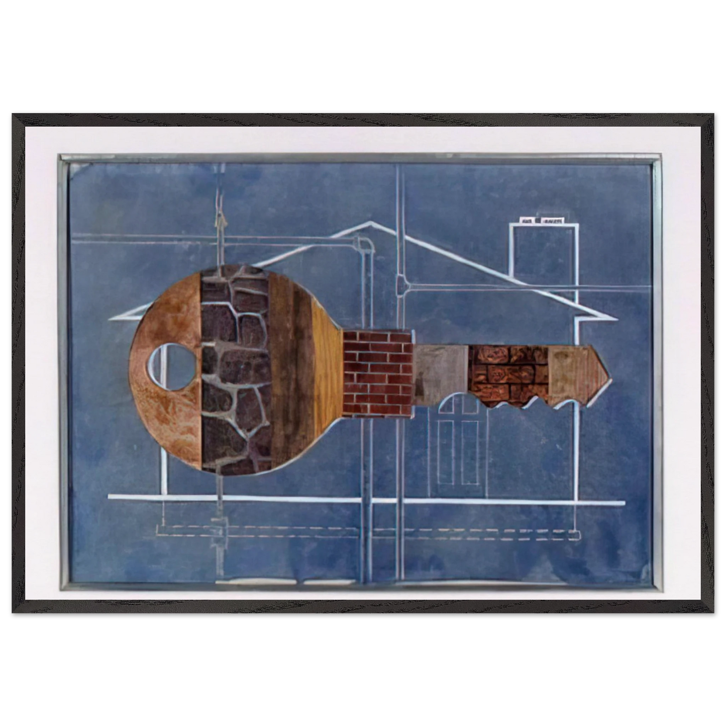 House Key - 1956 - Clarence Holbrook Carter 70x100 cm / 28x40 inches Framed Art Print – Black Wooden Frame