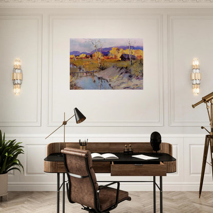Autumn Morning - Romanticism - Sydney Laurence Brushed Aluminum Print - 70x100 cm / 28x40 inches | Sydney Laurence Aluminum Print | Sydney Laurence Prints