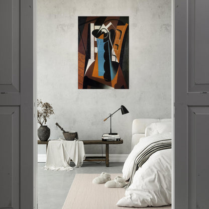 STILL LIFE ON A CHAIR 1917 - Juan Gris Brushed Aluminum Print - 70x100 cm / 28x40 inches | Juan Gris Aluminum Print | Juan Gris Prints