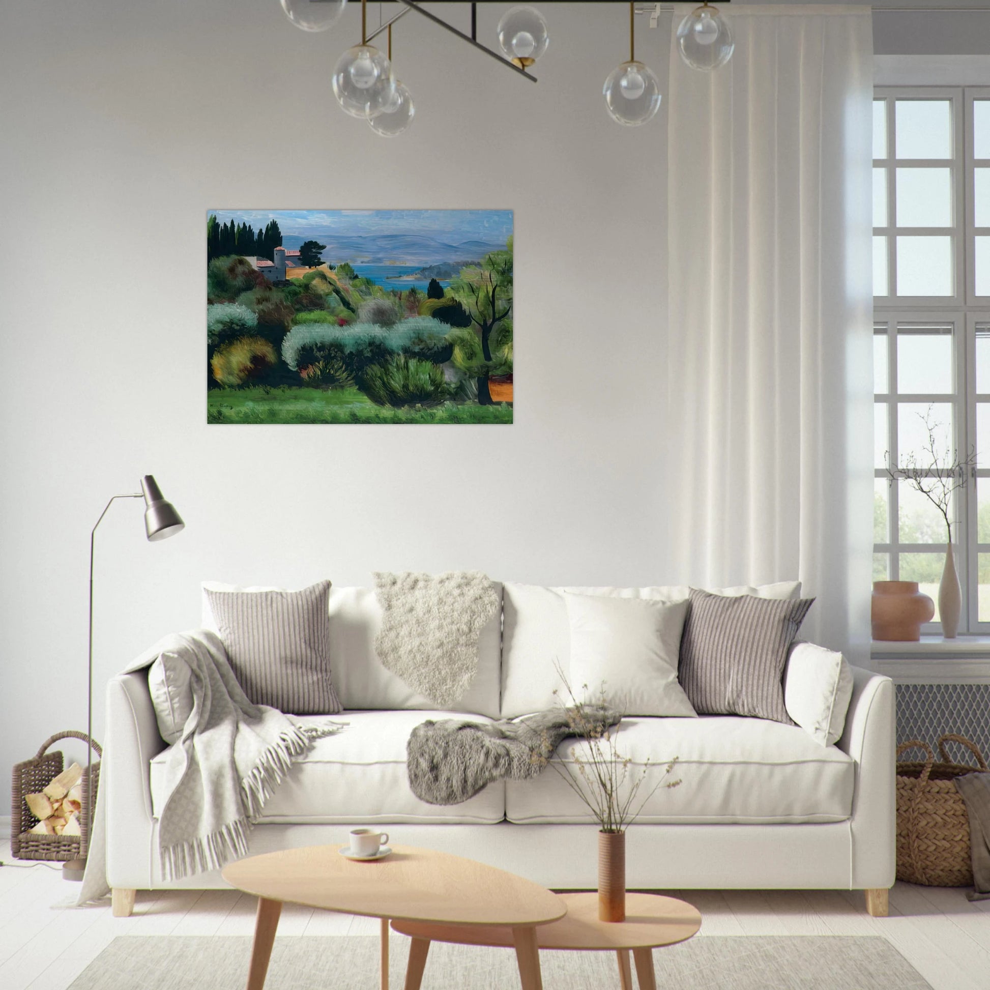 SANARY LANDSCAPE 1937 - Moise Kisling Brushed Aluminum Print - 70x100 cm / 28x40 inches | Moise Kisling Aluminum Print | Moise Kisling Prints