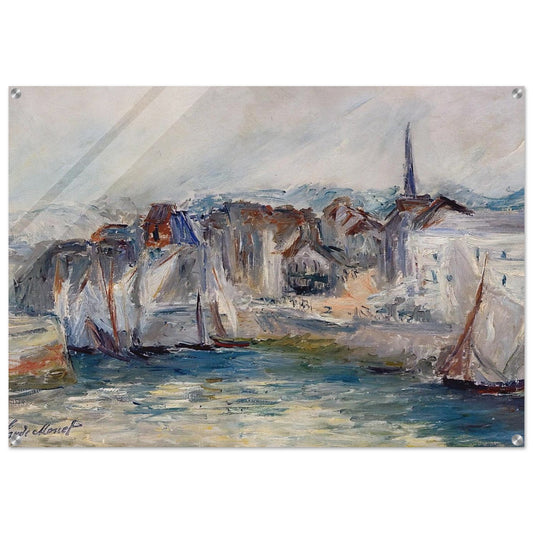 Boats in the Port of Honfleur - claude monet Acrylic Print - 70x100 cm / 28x40″ inches | claude monet Wall Art | claude monet Prints