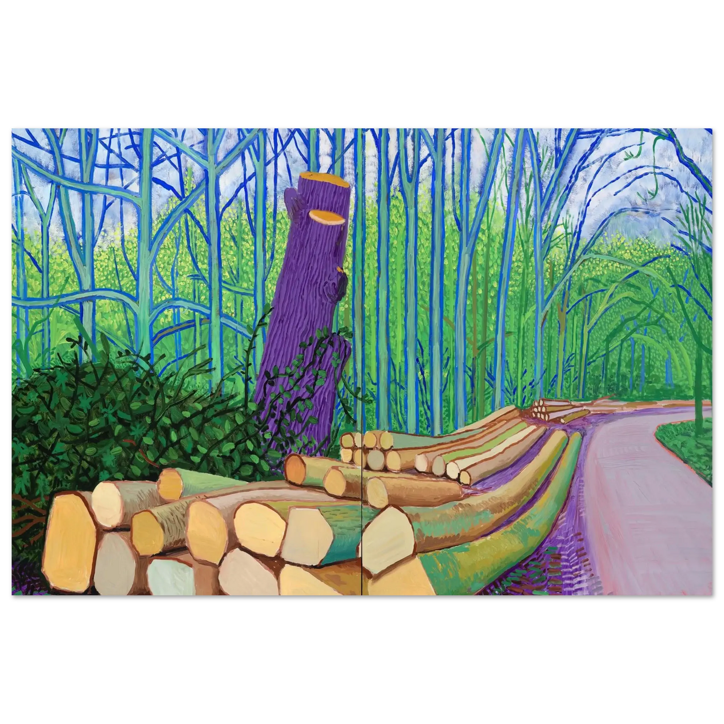 David Hockney - David Hockney Wall art - 30x45 cm / 12x18 Inches - Premium Wooden Framed Poster With Fine Art Paper - Black frame