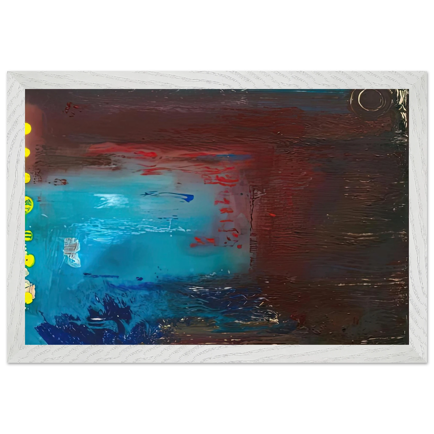 Helen Frankenthaler - Borrowed Dream, 1992- Wall Art - 30x40 cm / 12x16 inches - Premium Wooden Framed Poster With Fine Art Paper-canvas - White frame