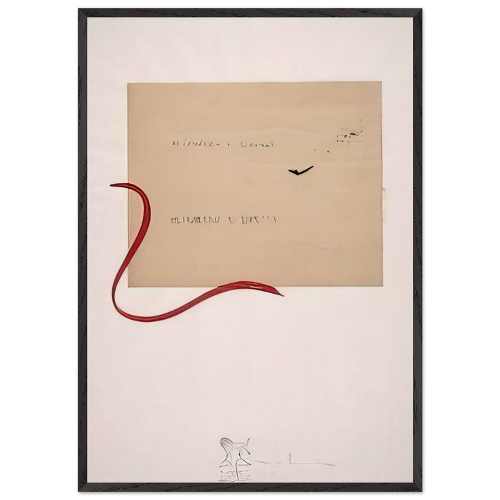 UNTITLED TUFFATORE 1986 - Alighiero Boetti 70x100 cm / 28x40 inches Framed Art Print – Black Wooden Frame