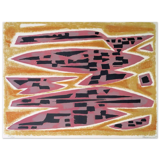 Alfred Manessier - Abstract Composition - 1955  75x100 cm / 30x40inches Fine Art Poster