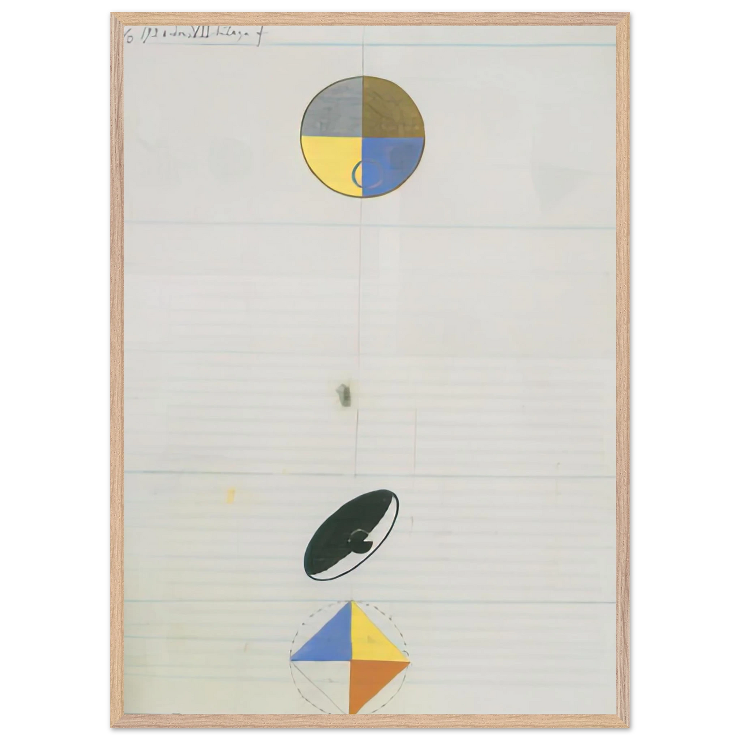 Hilma af Klint - SERIES NO VII NO 3F 1920 Wall art - A1 (59.4 x 84.1  cm) - Premium Wooden Framed Poster With Fine Art Paper - Wood frame