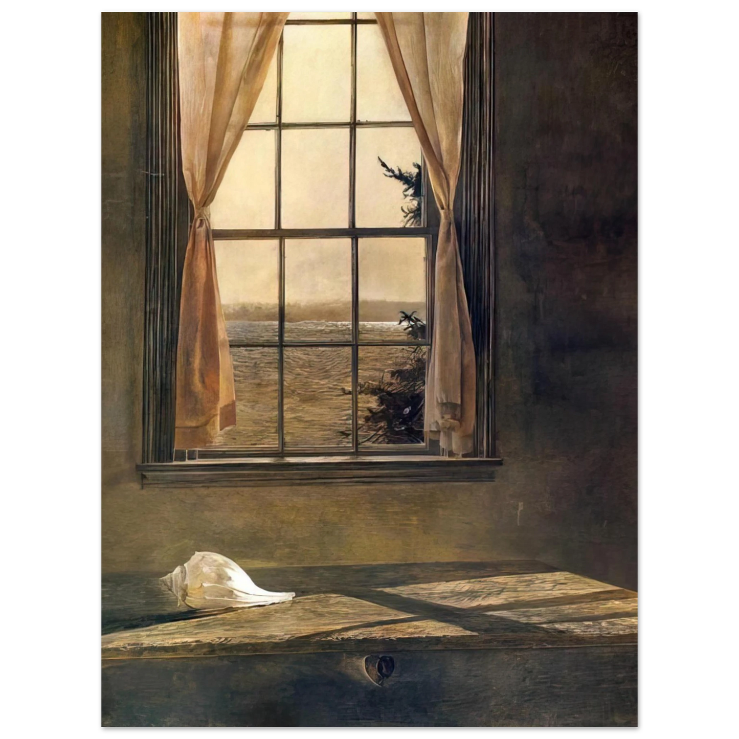 Andrew Wyeth - HER ROOM Wall Art - 21x29.7 cm / 8x12" - Fine Art Poster-canvas - -