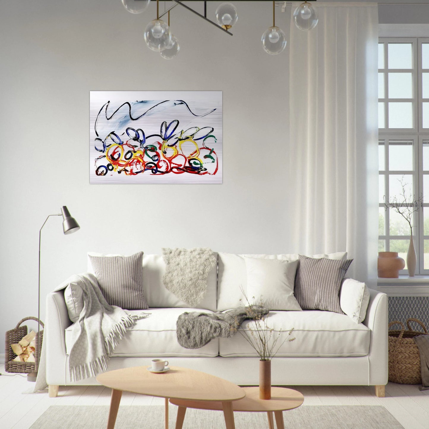 Acerbo - 1983 - Mario Schifano Brushed Aluminum Print - 70x100 cm / 28x40 inches | Mario Schifano Aluminum Print | Mario Schifano Prints