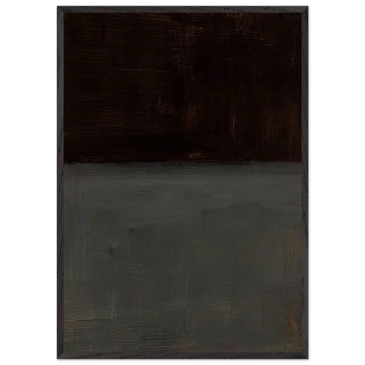 Untitled brown and gray - 1969 - Mark Rothko 70x100 cm / 28x40 inches Framed Art Print – Black Wooden Frame
