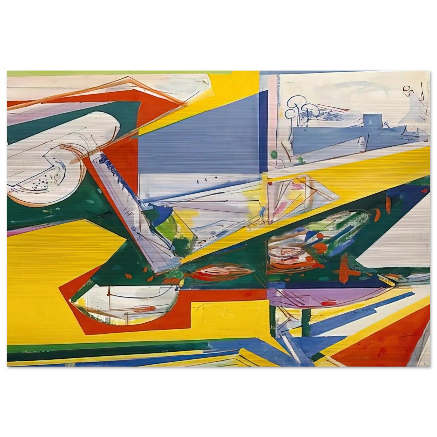 The Window - Hans Hofmann Brushed Aluminum Print - 70x100 cm / 28x40 inches | Hans Hofmann Aluminum Print | Hans Hofmann Prints