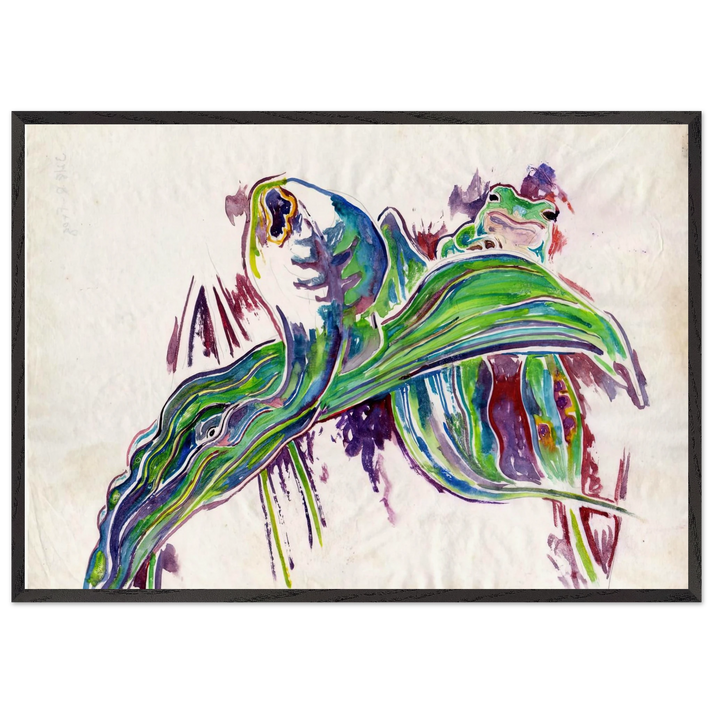 Walter Anderson N10 - Walter Inglis Anderson 70x100 cm / 28x40 inches Framed Art Print – Black Wooden Frame | Walter Anderson Prints